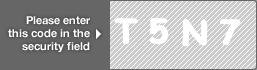 captcha code for visual authentication  letter T number 5 letter N number 7