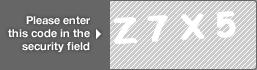 captcha code for visual authentication  letter Z number 7 letter X number 5