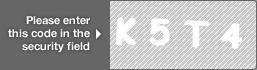 captcha code for visual authentication  letter K number 5 letter T number 4