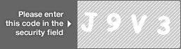 captcha code for visual authentication  letter J number 9 letter V number 3
