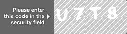 captcha code for visual authentication  letter U number 7 letter T number 8