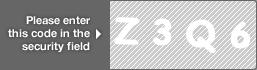 captcha code for visual authentication  letter Z number 3 letter Q number 6