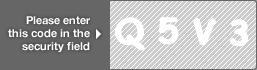 captcha code for visual authentication  letter Q number 5 letter V number 3
