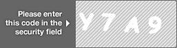 captcha code for visual authentication  letter Y number 7 letter A number 9