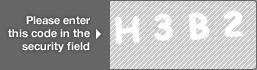 captcha code for visual authentication  letter H number 3 letter B number 2