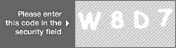 captcha code for visual authentication  letter W number 8 letter D number 7