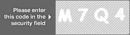 captcha code for visual authentication  letter M number 7 letter Q number 4