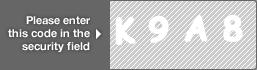 captcha code for visual authentication  letter K number 9 letter A number 8