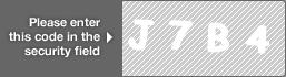 captcha code for visual authentication  letter J number 7 letter B number 4