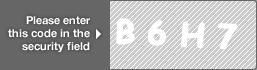 captcha code for visual authentication  letter B number 6 letter H number 7