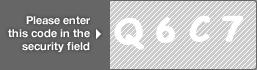 captcha code for visual authentication  letter Q number 6 letter C number 7
