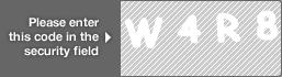captcha code for visual authentication  letter W number 4 letter R number 8