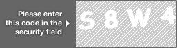 captcha code for visual authentication  letter S number 8 letter W number 4