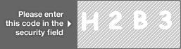 captcha code for visual authentication  letter H number 2 letter B number 3
