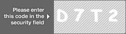 captcha code for visual authentication  letter D number 7 letter T number 2