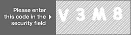 captcha code for visual authentication  letter V number 3 letter M number 8