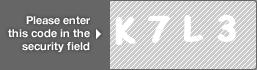 captcha code for visual authentication  letter K number 7 letter L number 3