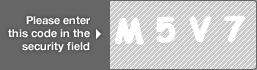 captcha code for visual authentication  letter M number 5 letter V number 7