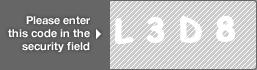 captcha code for visual authentication  letter L number 3 letter D number 8