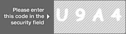 captcha code for visual authentication  letter U number 9 letter A number 4