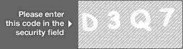 captcha code for visual authentication  letter D number 3 letter Q number 7