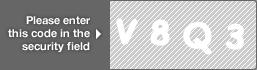captcha code for visual authentication  letter V number 8 letter Q number 3