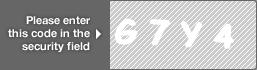 captcha code for visual authentication  letter G number 7 letter Y number 4