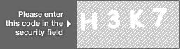 captcha code for visual authentication  letter H number 3 letter K number 7
