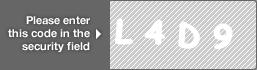 captcha code for visual authentication  letter L number 4 letter D number 9