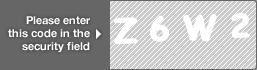 captcha code for visual authentication  letter Z number 6 letter W number 2