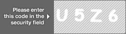 captcha code for visual authentication  letter U number 5 letter Z number 6