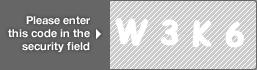 captcha code for visual authentication  letter W number 3 letter K number 6