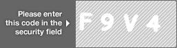 captcha code for visual authentication  letter F number 9 letter V number 4