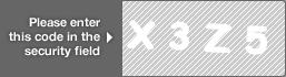 captcha code for visual authentication  letter X number 3 letter Z number 5