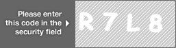 captcha code for visual authentication  letter R number 7 letter L number 8