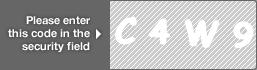 captcha code for visual authentication  letter C number 4 letter W number 9