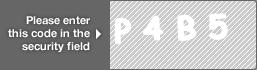 captcha code for visual authentication  letter P number 4 letter B number 5