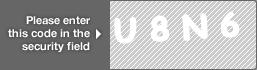 captcha code for visual authentication  letter U number 8 letter N number 6