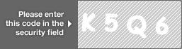 captcha code for visual authentication  letter K number 5 letter Q number 6