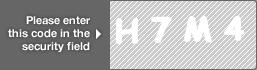 captcha code for visual authentication  letter H number 7 letter M number 4