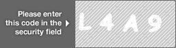 captcha code for visual authentication  letter L number 4 letter A number 9