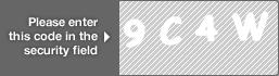 captcha code for visual authentication  number 9 letter C number 4 letter W