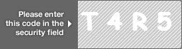 captcha code for visual authentication  letter T number 4 letter R number 5