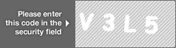 captcha code for visual authentication  letter V number 3 letter L number 5
