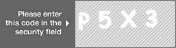 captcha code for visual authentication  letter P number 5 letter X number 3